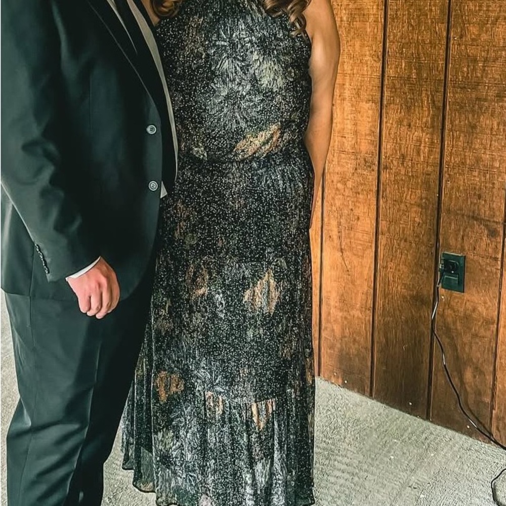 Elegant Black and Silver Women's Dress